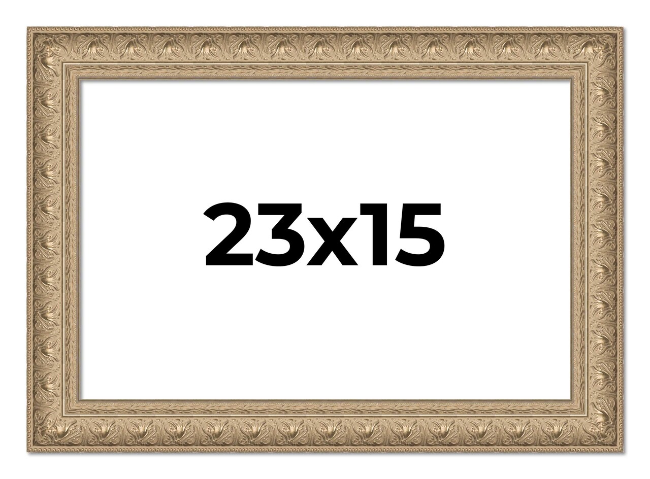 Museum Silver Picture Frame - UV Acrylic, Backing Board, Hanging Hardware Included